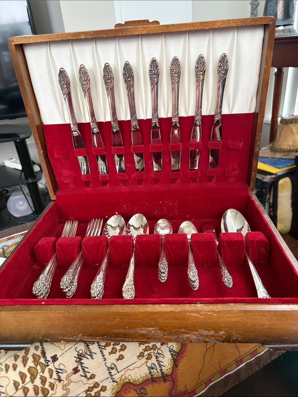 Vintage Silver Plated Flatware Evening Star Oneida Community 1950